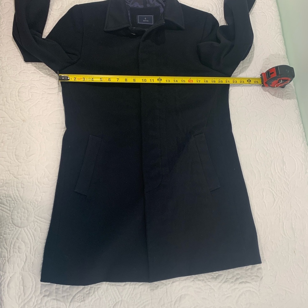 Sayki Men’s Wool Blend Jacket Coat Size Small Pre-Owned EUC - Picture 6 of 10